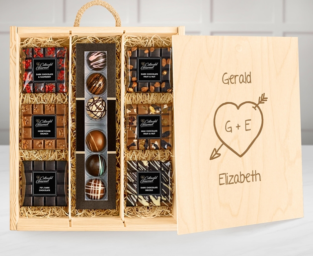 Valentine's Day Large Personalised Chocolate Tasting Experience With Champagne